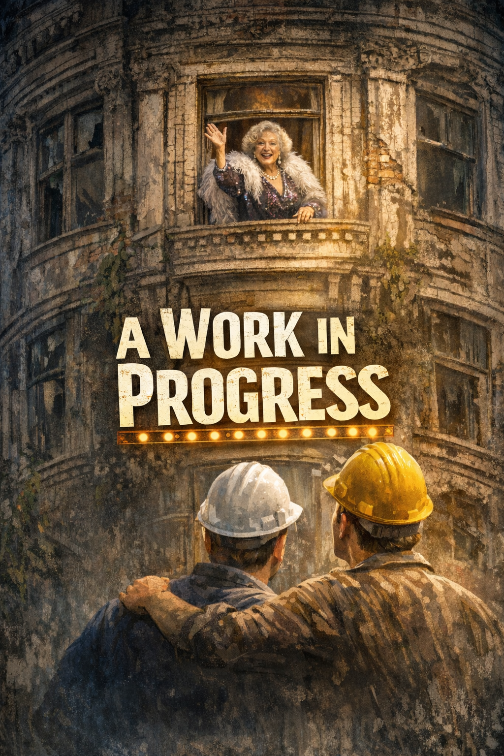 A Work in Progress - Musical poster showing Della Starletta on balcony